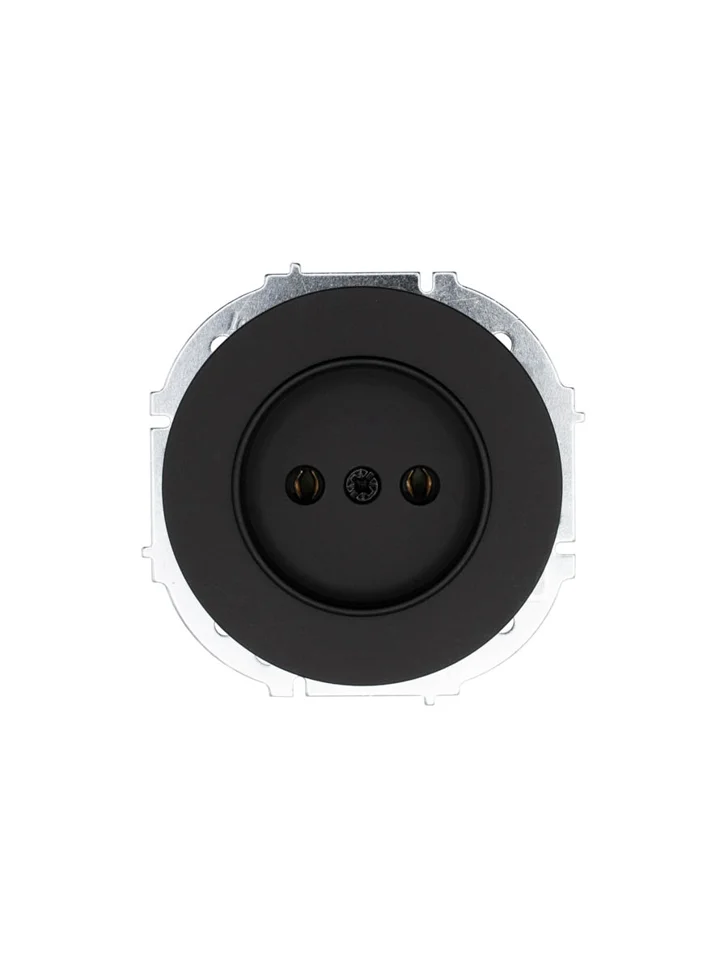 Розетка 1-местная СП Lezard OSEN без заземления, чёрный бархат Розетка 1-местная СП Lezard OSEN без заземления, чёрный бархат