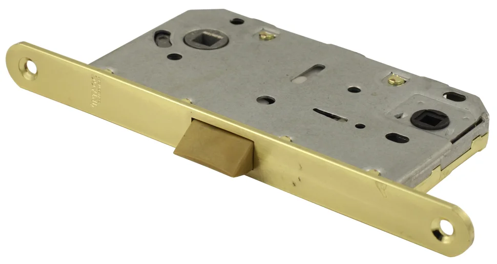 Защелка сантехническая с пластиковым язычком VANTAGE Р96 SB матовое золото Защелка сантехническая с пластиковым язычком VANTAGE Р96 SB матовое золото