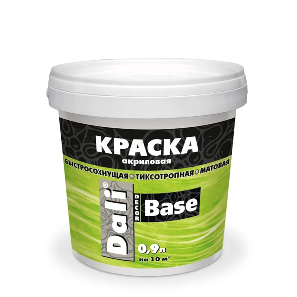 Краска для декоративных покрытий базовая Dali-Decor Base База А (белая), 0,9л