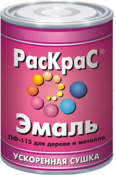Эмаль ПФ-115 зеленая 0,8кг РАСКРАС универсальная