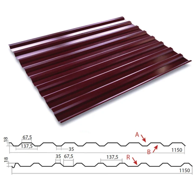Профнастил С-20(Тип), 0.35 мм, оцинкованный Stynergy, 1.15 * м2