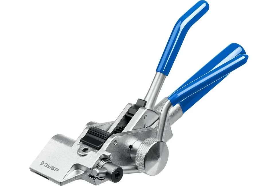 Инструмент для натяжения и резки стальной монтажной ленты, ЗУБР Профессионал ИНХ-20, 2 в 1
