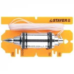 Отвес STAYER "PROFI" строительный со шнуром, с противоударными ободками, 600 г