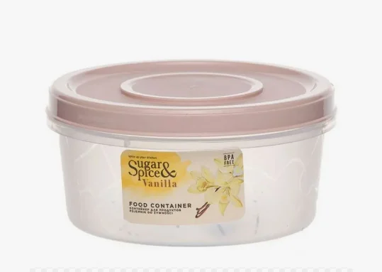 Контейнер для продуктов Sugar&Spice Ваниль с завинчивающейся крышкой 0,4л латте