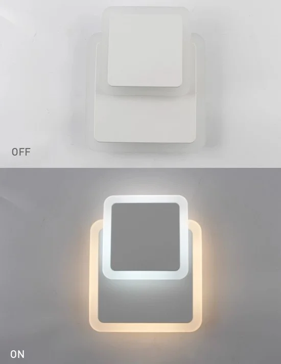 Бра светодиодное Geometria square 12W 2S-184х53-WHITE/WHITE-220-IP20_2021