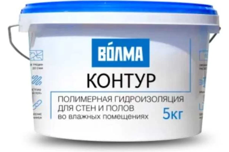Мастика гидроизоляционная ВОЛМА Контур полимерная 5 кг