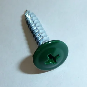 Саморезы с прессшайбой острие 4,2x16 RAL 6005 (уп 1000шт)