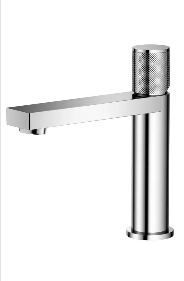 Смеситель LUX для раковины, брашированная сталь