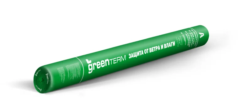 Пленка Knauf GreenTerm A паропроницаемая ветро-влагозащитная 60 м2 (37,5*1,6м) плотность 90 гр/м2 Пленка Knauf GreenTerm A паропроницаемая ветро-влагозащитная 60 м2 (37,5*1,6м) плотность 90 гр/м2