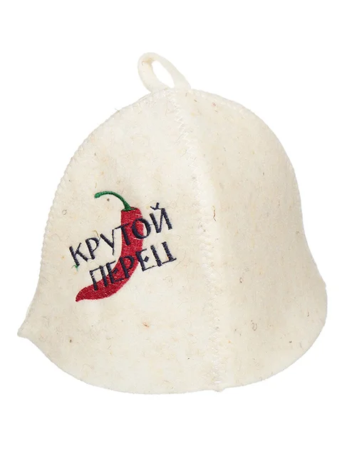 Шапка для бани "Крутой перец" TM ”Бацькина баня" Шапка для бани "Крутой перец" TM ”Бацькина баня"