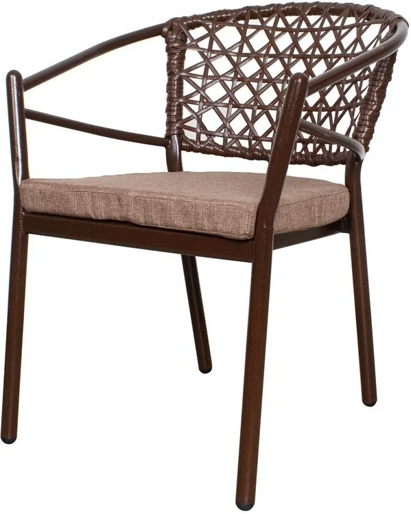 Стул Латте с подушкой, коричневый