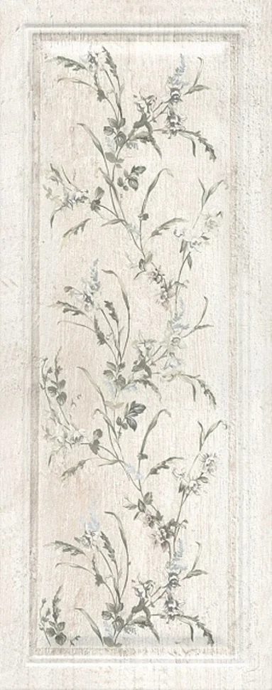 Плитка KERAMA MARAZZI Кантри Шик белый панель декорированный 20х50х8 арт.7188