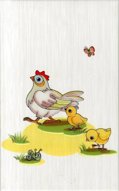 Плитка PiezaRosa FIORI 5 "Цыплята" декор 25x40 арт.347005