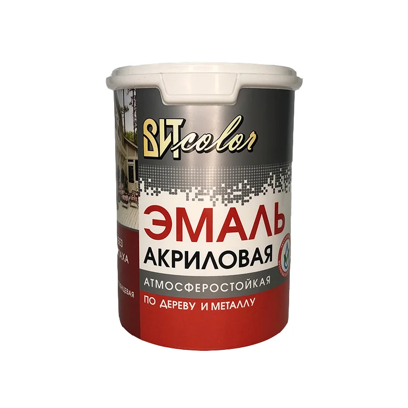 Эмаль ВИТ color акриловая полуглянцевая коричневая (RAL 8017) 1 кг