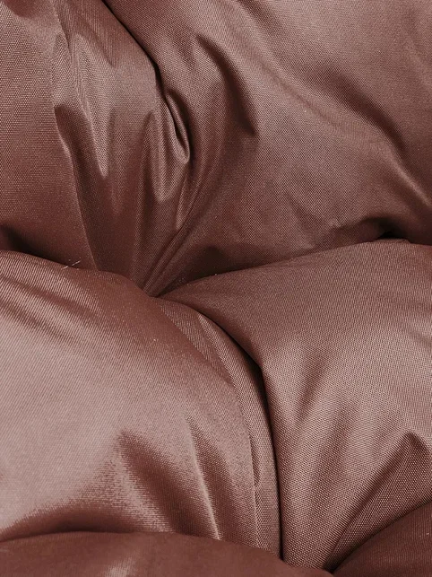 Подвесное кресло ДЛЯ ДВОИХ, цвет плетения – коричневый, подушка – коричневая