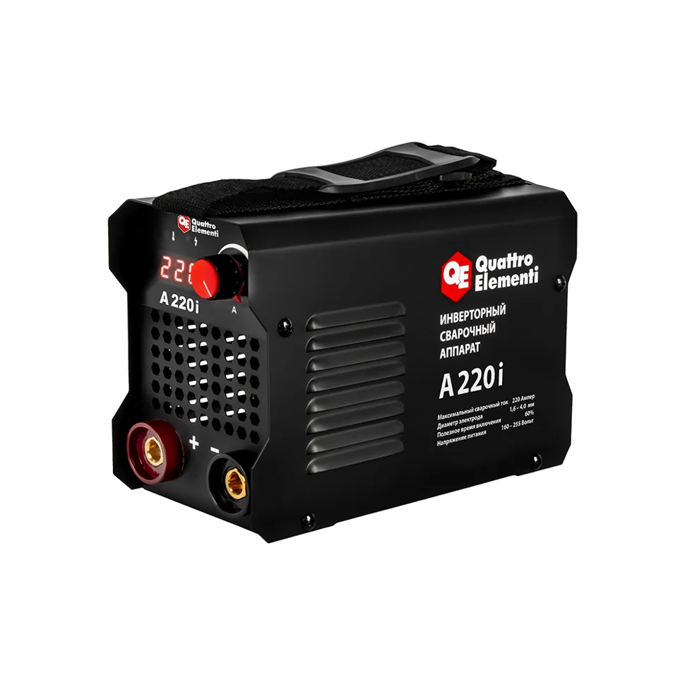Сварочный аппарат QUATTRO ELEMENTI A 220i (220 А, электроды до 4.0 мм, дисплей) Сварочный аппарат QUATTRO ELEMENTI A 220i (220 А, электроды до 4.0 мм, дисплей)