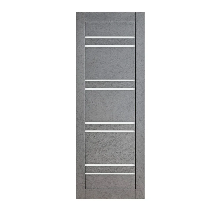 Дверь ТЕРРИ №104 Лофт Тёмный, частичное стекло 70, еврошпон