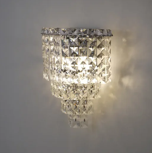 Бра DIONA 2xE14-240x142x315-CHROME/CRYSTAL-220-IP20