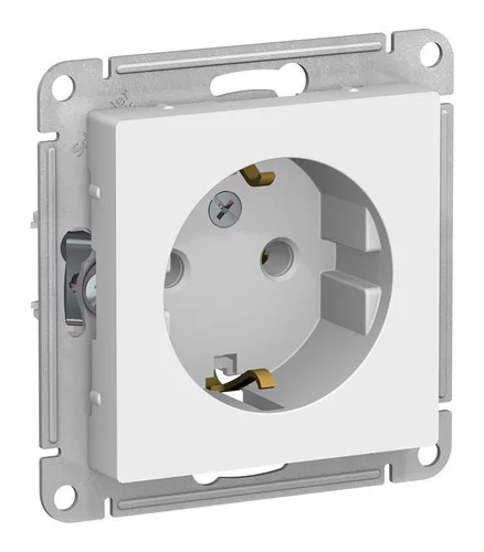 Механизм розетки 1-м СП AtlasDesign 16А IP20 с заземлением, белый Schneider Electric ATN000143