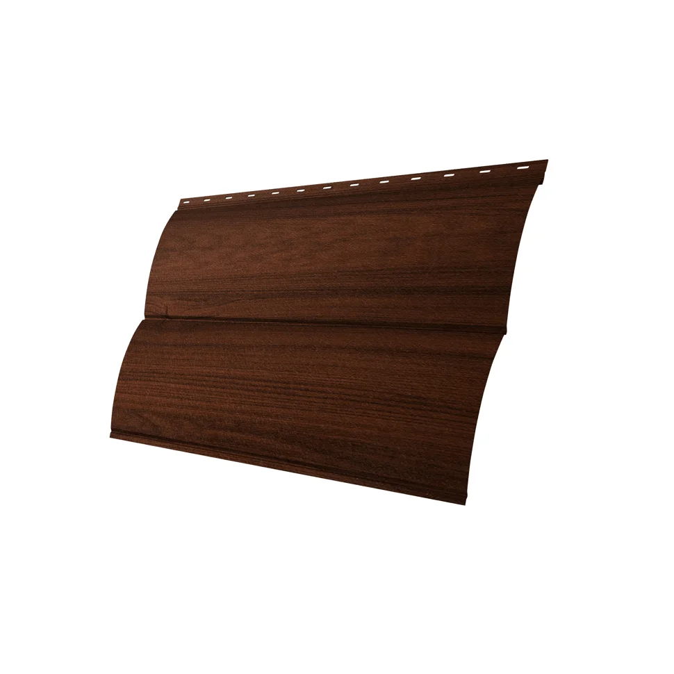М/сайдинг Блок-Хаус NEW (GL) Print Choco Wood (Шоколадное дерево) толщина 0,45мм, размер 0,361*6 м.п.