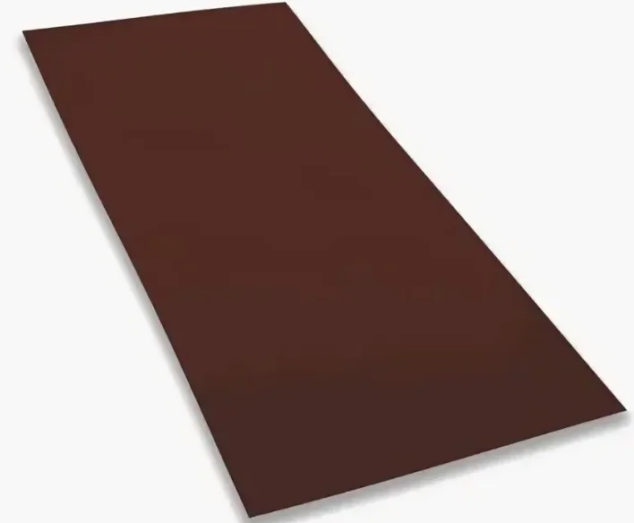 Плоский лист Corundum50 RAL 8017 (шоколад), 0.5 мм, 1.25*2м (В пленке)