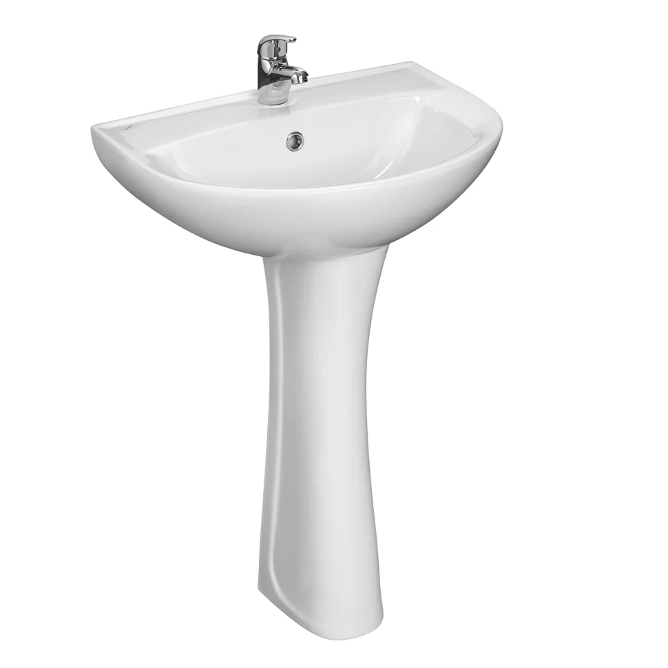 Умывальник Santeri "Виктория" с отв. под смеситель с пьедесталом (Воротынск) Умывальник Santeri "Виктория" с отв. под смеситель с пьедесталом (Воротынск)