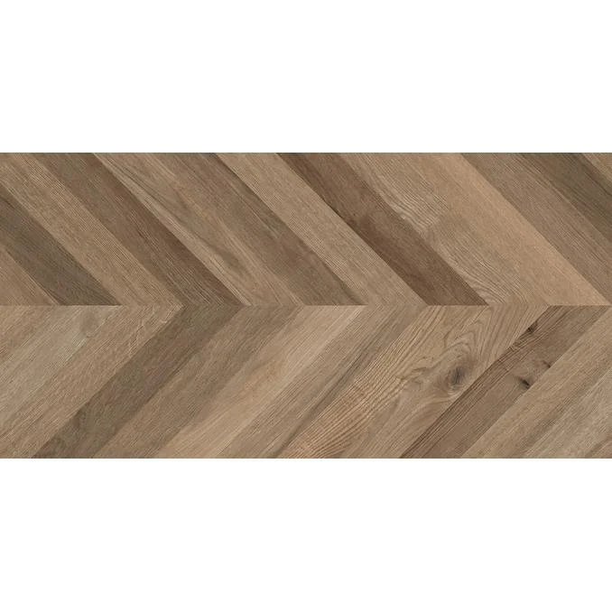 Керамогранит LAPARET Wood Lux Walnut Chevron M коричневый 60х120 матовый карвинг