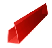 Профиль торцевой (для поликарбоната) UP 10*2100мм (красный)