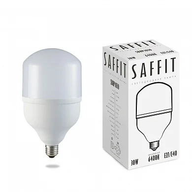 Лампа светодиодная 30W E27-E40 230V 4000K (белый) Колба SAFFIT, SBHP1030