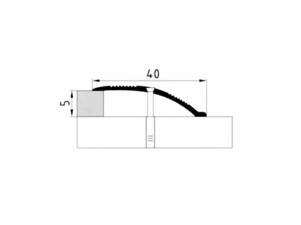 Порог АПС 005 алюминиевый 1350*40*0-12 мм разноуровневый (ОС-009)