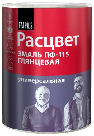 Эмаль ПФ-115 белая 0,9кг ТЗ "РАСЦВЕТ" ГОСТ 6465-76