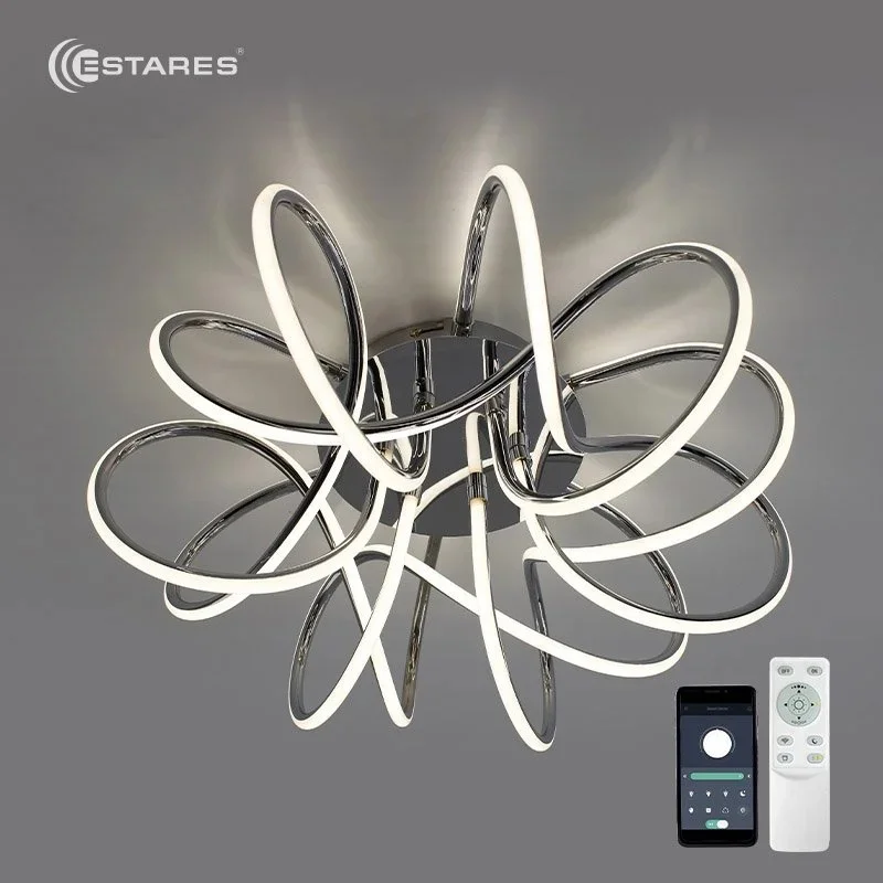 Светильник управляемый светодиодный LIANA MUSE 105W R-APP-560x235-CHROME/WHITE-220-IP20