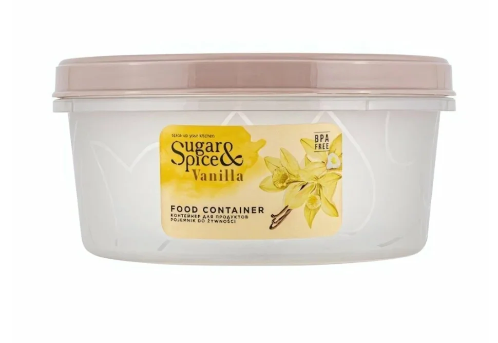 Контейнер для продуктов Sugar&Spice Ваниль с завинчивающейся крышкой 0,4л латте