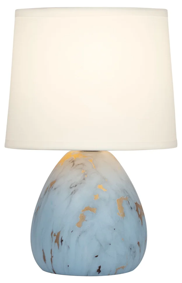 Лампа настольная ЭРА Rivoli Damaris 7048-501 1 х Е14 40 Вт керамика серая с золотом с абажуром