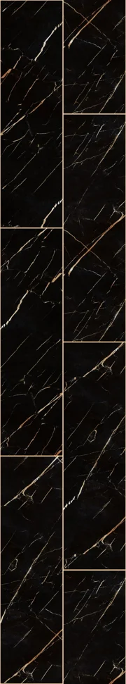 Панель ПВХ 0,25*2,7м фотопечать 9802 Black Marble Motion 8мм коллекция ULTRA marble