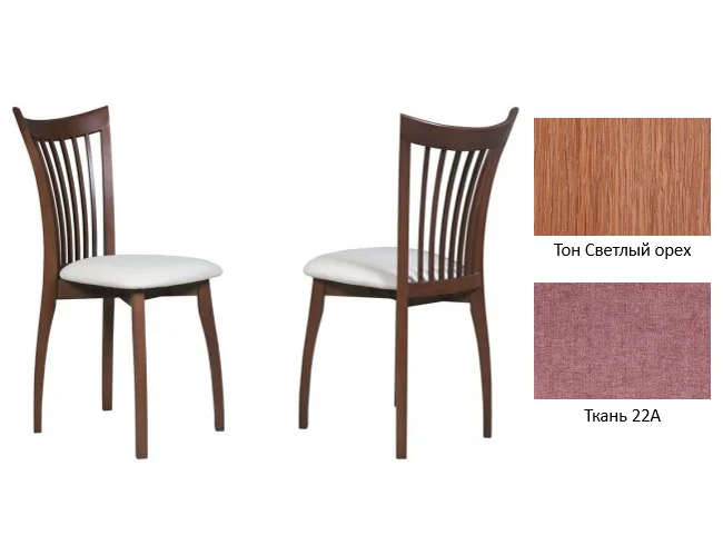 Стул "Тема" 940х430х510 тон Светлый орех Ткань 22 А