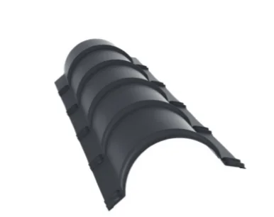 Конёк полукруглый Viking RAL 7024 (мокрый асфальт), 0,5мм, L = 2 м, МП