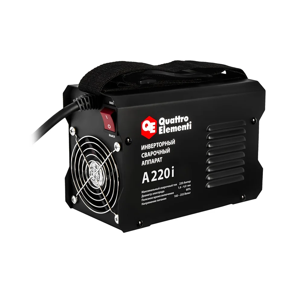 Сварочный аппарат QUATTRO ELEMENTI A 220i (220 А, электроды до 4.0 мм, дисплей) Сварочный аппарат QUATTRO ELEMENTI A 220i (220 А, электроды до 4.0 мм, дисплей)