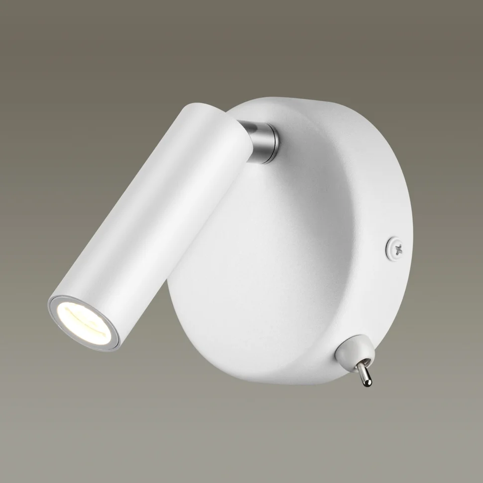 Бра 5221/3WL LEDIO LN22 049 белый с выкл. LED 3W 3000K 330Лм 220V CHASE*
