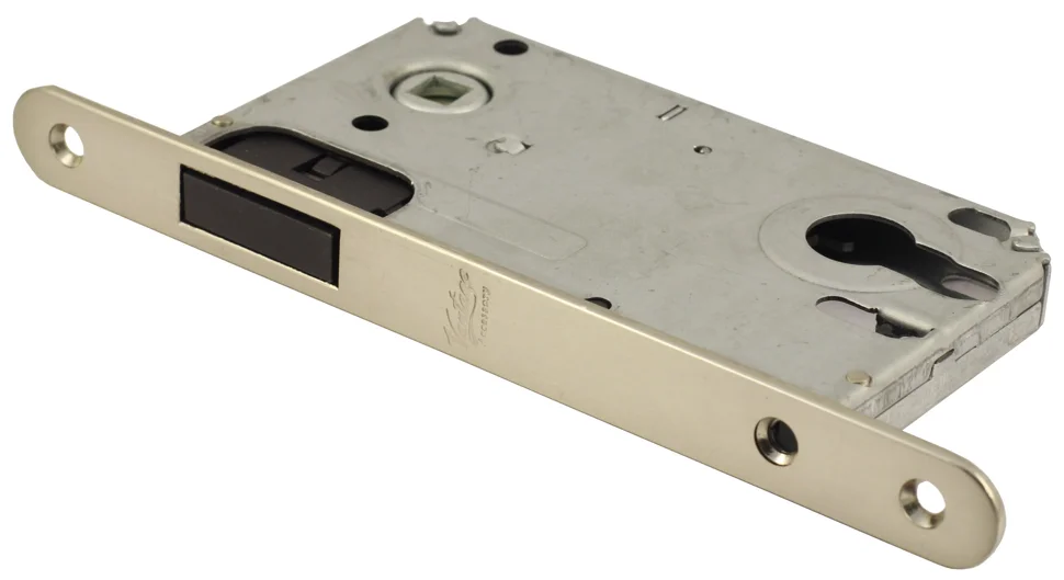 Замок дверной под цилиндр магнитный VANTAGE М85 SN матовый никель Замок дверной под цилиндр магнитный VANTAGE М85 SN матовый никель