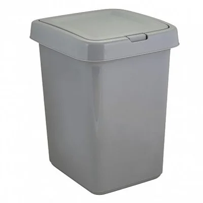 Контейнер для мусора Step 25 л с крышкой-клапаном, серый