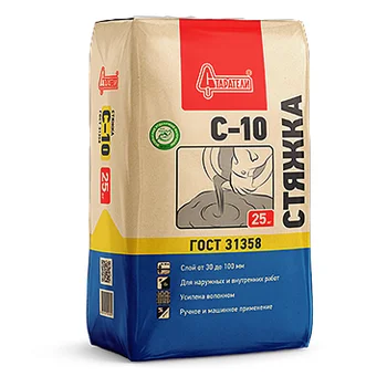 Стяжка пола СТАРАТЕЛИ С-10 цементная 25 кг /30-100 мм/
