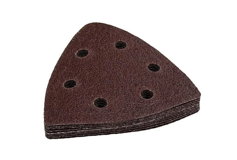 Насадка для МФИ шлиф.листы, дельта, VELCRO, 6 отверстий 93 мм, P 80, ПРАКТИКА