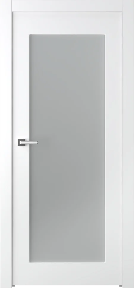 Дверь BELWOODDOORS "Кремона 1" стекло Мателюкс белый каленый 90 (21-10) эмаль белый