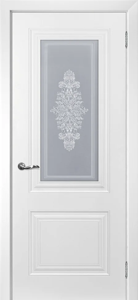 Дверь ТЕКОНА SMALTA-NOVA 101 остекленная сатинат Уф печать эмаль сапфир 80