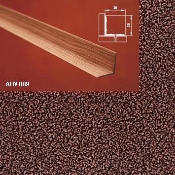 Порог АПУ 009 алюминиевый 1350*20*20 мм угловой внутренний (06 - медный антик)