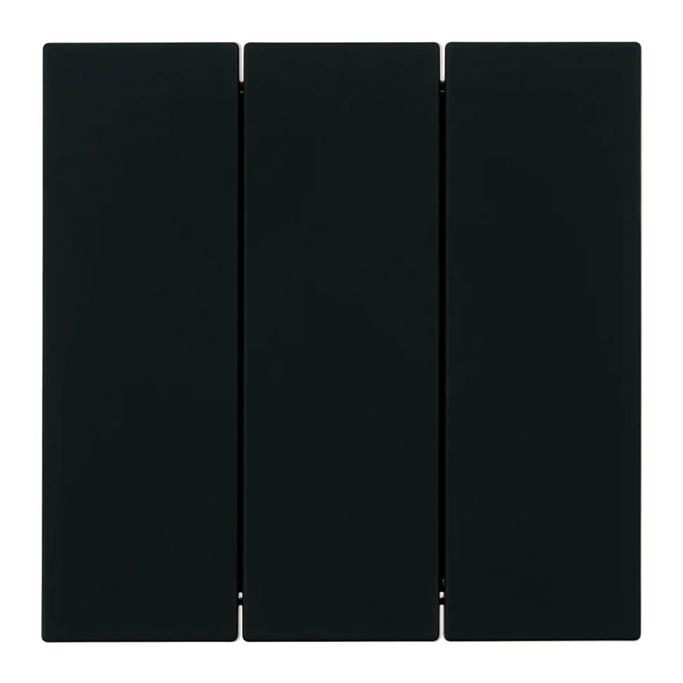 Выключатель трехклавишный (механизм) 250В 10А, черный бархат, RSW10-3108-05 Мия STEKKER