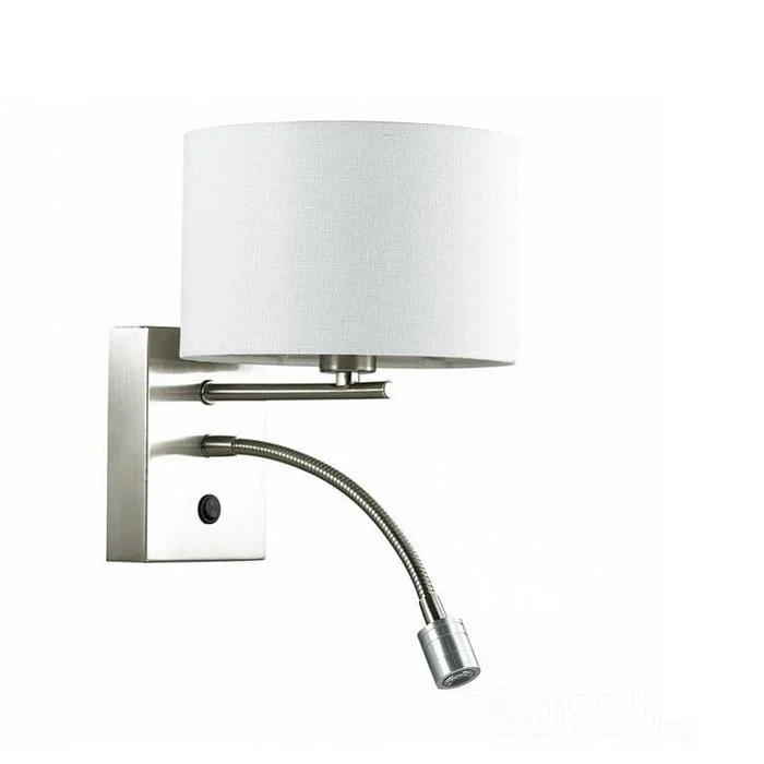 Бра 3745/1A LN19 086 никель E14 1*40W + LED 3W 220V NIKKI*