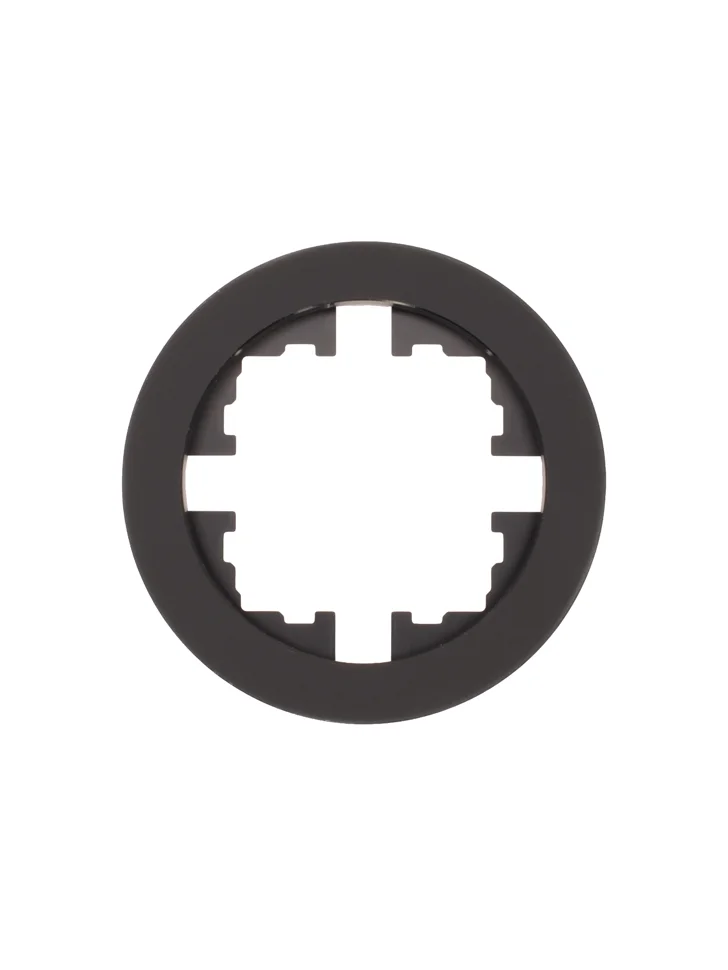 Рамка одноместная горизонтальная Lezard OSEN акриловая черная матовая круглая