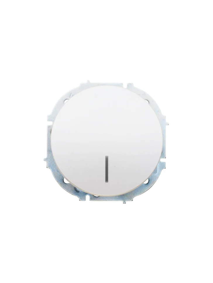 Выключатель одноклавишный СП Lezard OSEN с подсветкой белая искра матовая